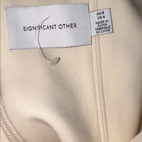 NEW Significant Other Nadia Off the Shoulder Long Sleeve Satin Maxi Dress sz 4 - Picture 5 of 7